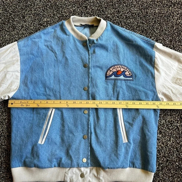 Quzu Mavi Oversized Bomber Jacket - Picture 9 of 13